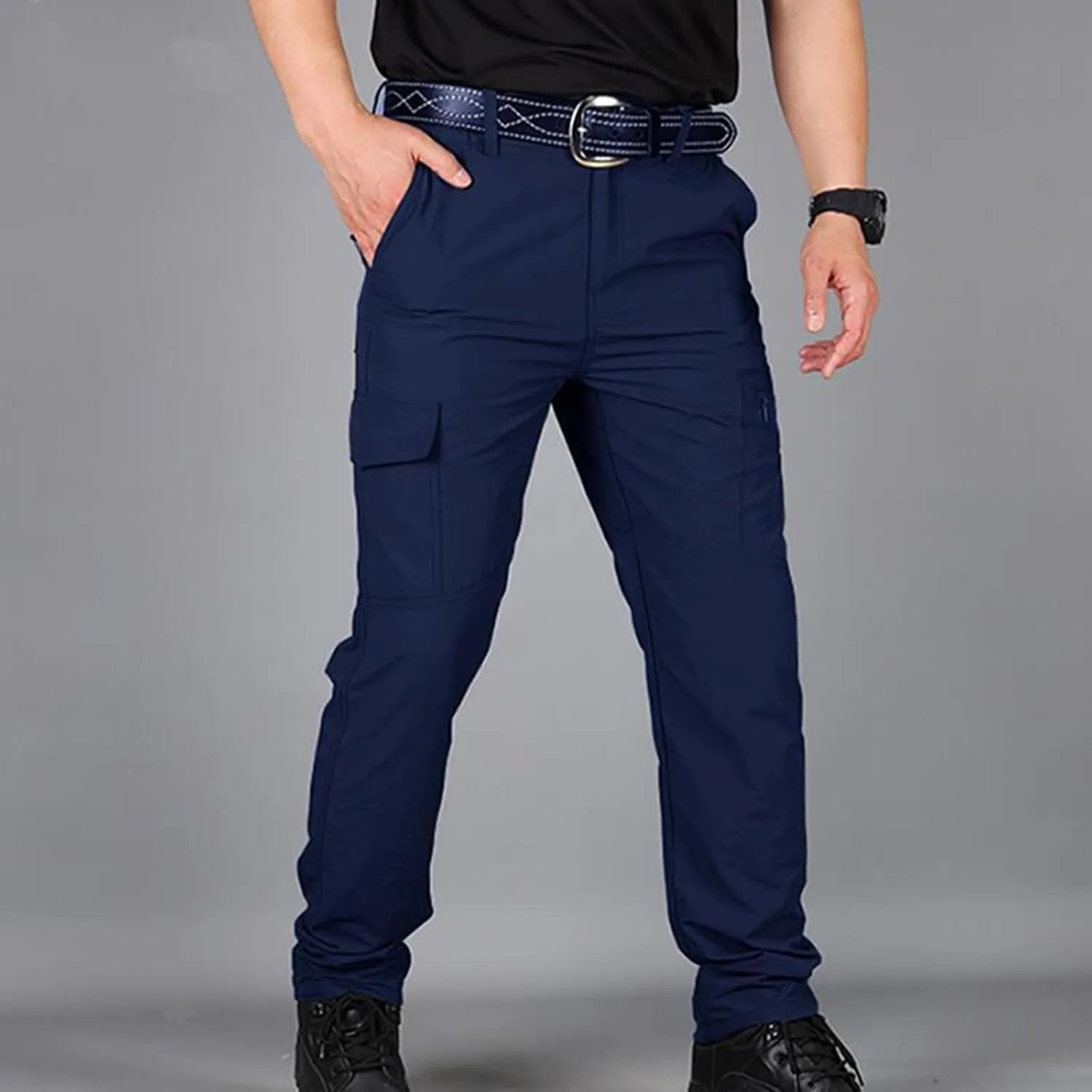 Dgoopd Cargo Pants for Men Lightweight Stretch Hiking Pants Military Cargo Work Pants Ripstop Tactical Waterproof Pants 2025