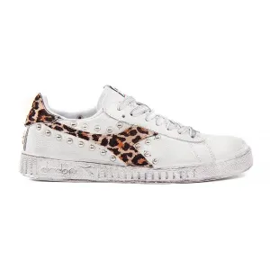 Diadora Game L Low - Leopardate (Maculate Animalier) con Borchie
