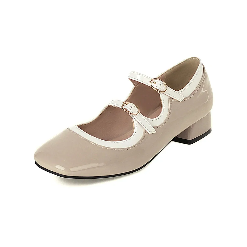 DIANE LOCKHART Pretty Patent Leather Low Heel Shoes