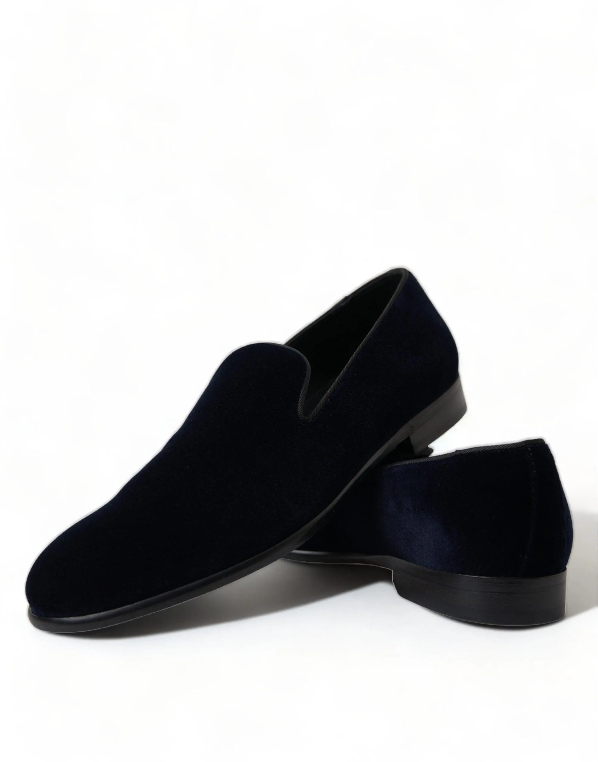 Dolce & Gabbana Men's Navy Velvet Formal Loafers Shoes