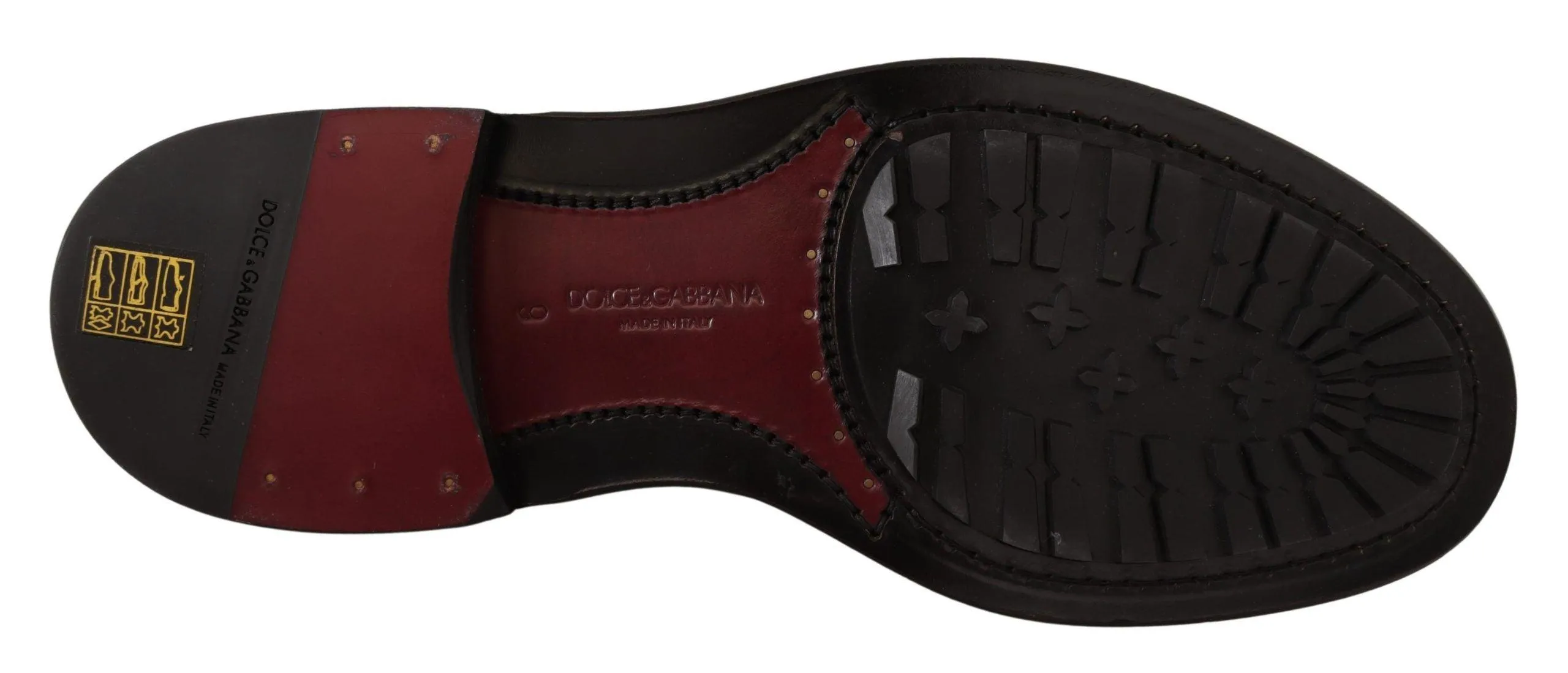 Dolce & Gabbana Purple Derby Perforated Embossed Crown Shoes