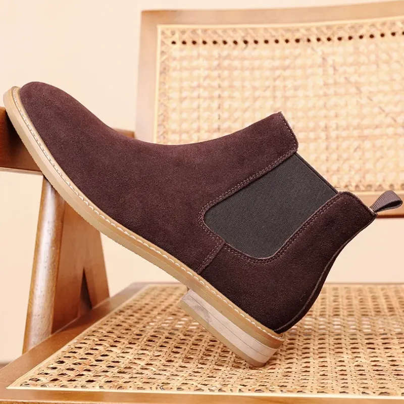 Draflex - Chelsea Boots Heren van Suède met Antislip Zool