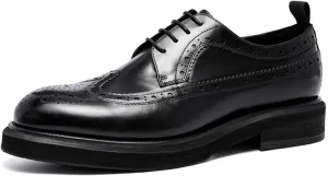 Dress Shoes for Men Men's Genuine Leather Brogues Classic Handmade Formal Shoes for Weddings Casual Wear