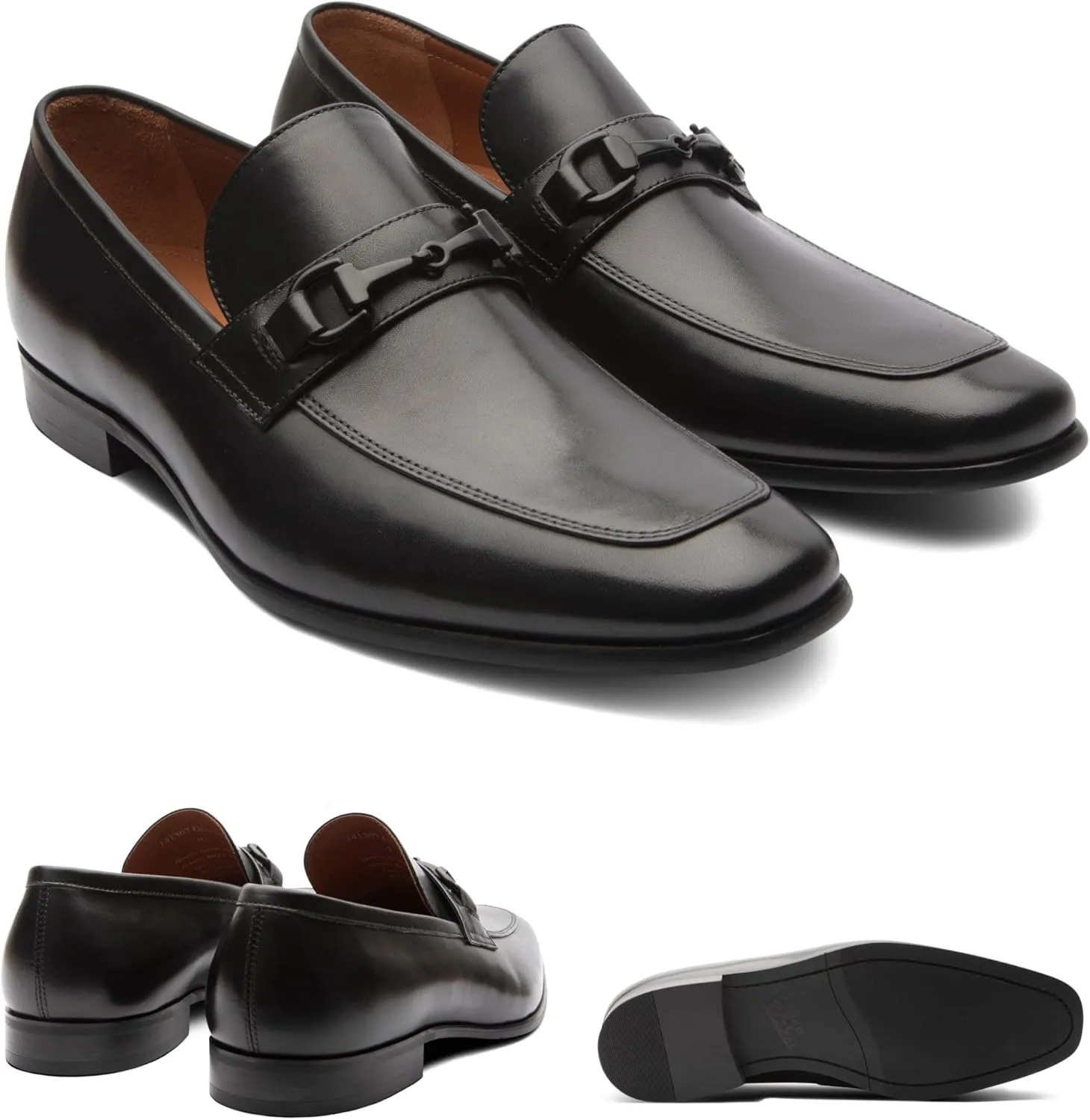 Dunross & Sons Mens Shoes. Dress Leather Shoes, Leather Bit Loafer. Grayson Versatile Slip-On with Leather Lining and Ortholite Comfort Insoles.