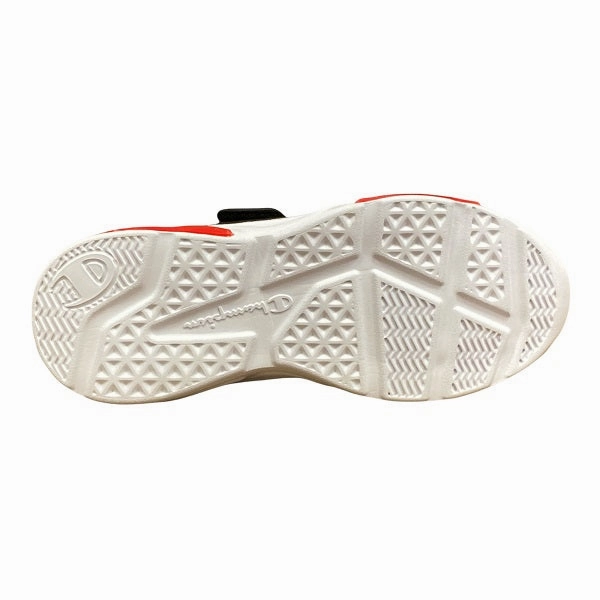 Tear Resistant Lace Holes Energy Returning Foam Champion scarpa da ginnastica da bambino con laccio elastico e velcro Wave S32129 CHA KK001 NBK nero