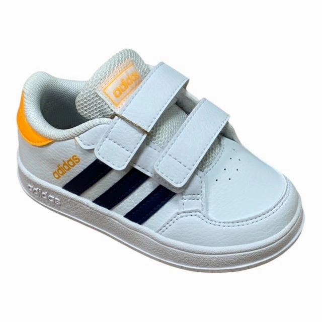 Anti Microbial Treatment Adidas scarpa sneakers fa ragazzi Breaknet CF I GW2901 bianco-blu-arancio