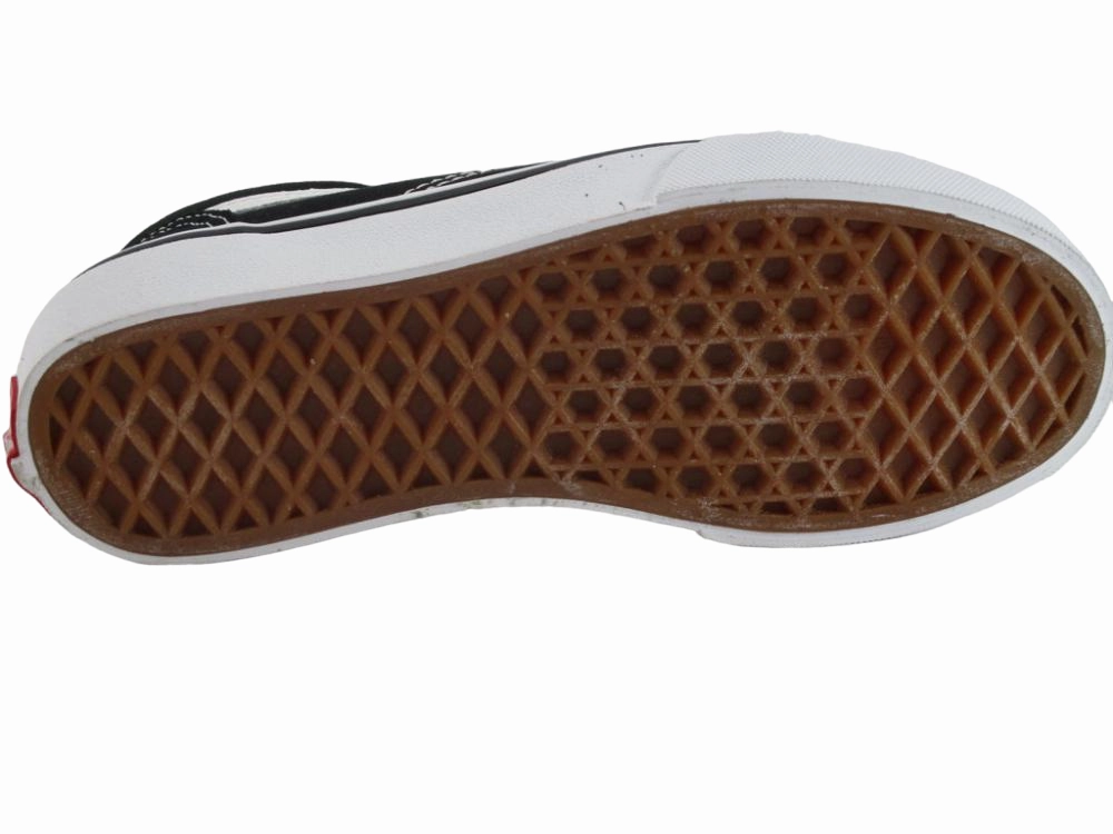 herringbone outsole running shoes Dynamic Arch Lock Vans scarpa sneakers da ragazzi Old Skool VN000W9T6BT1 nero-bianco