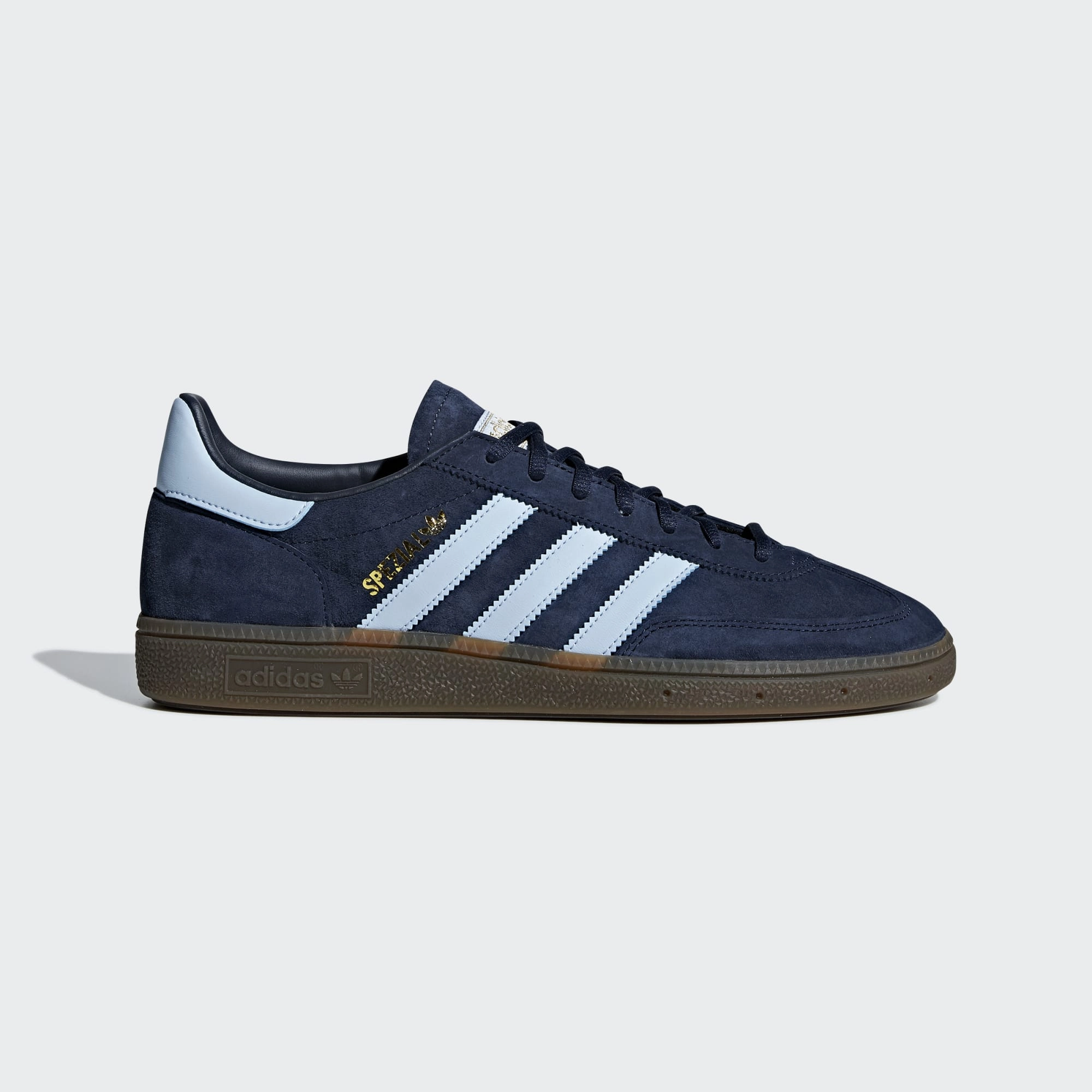 running in stadium adidas Handball Spezial Men's Navy Suede Trainers BD7633