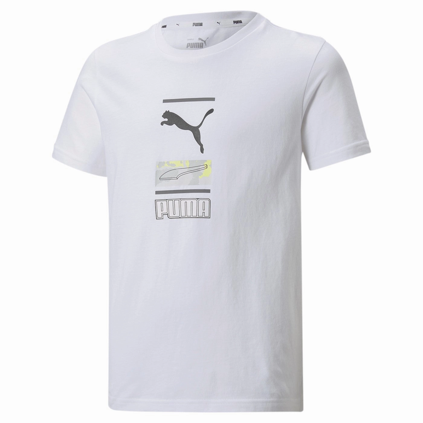 Puma Alpha Graphic Tee B 847281 02 white Wear Resistant Fabric