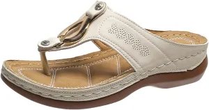 Eduavar Beach Sandals for Women, Sandals Women Dressy Summer Flat Sandals Non Slip Flip Flops Beach Sandals