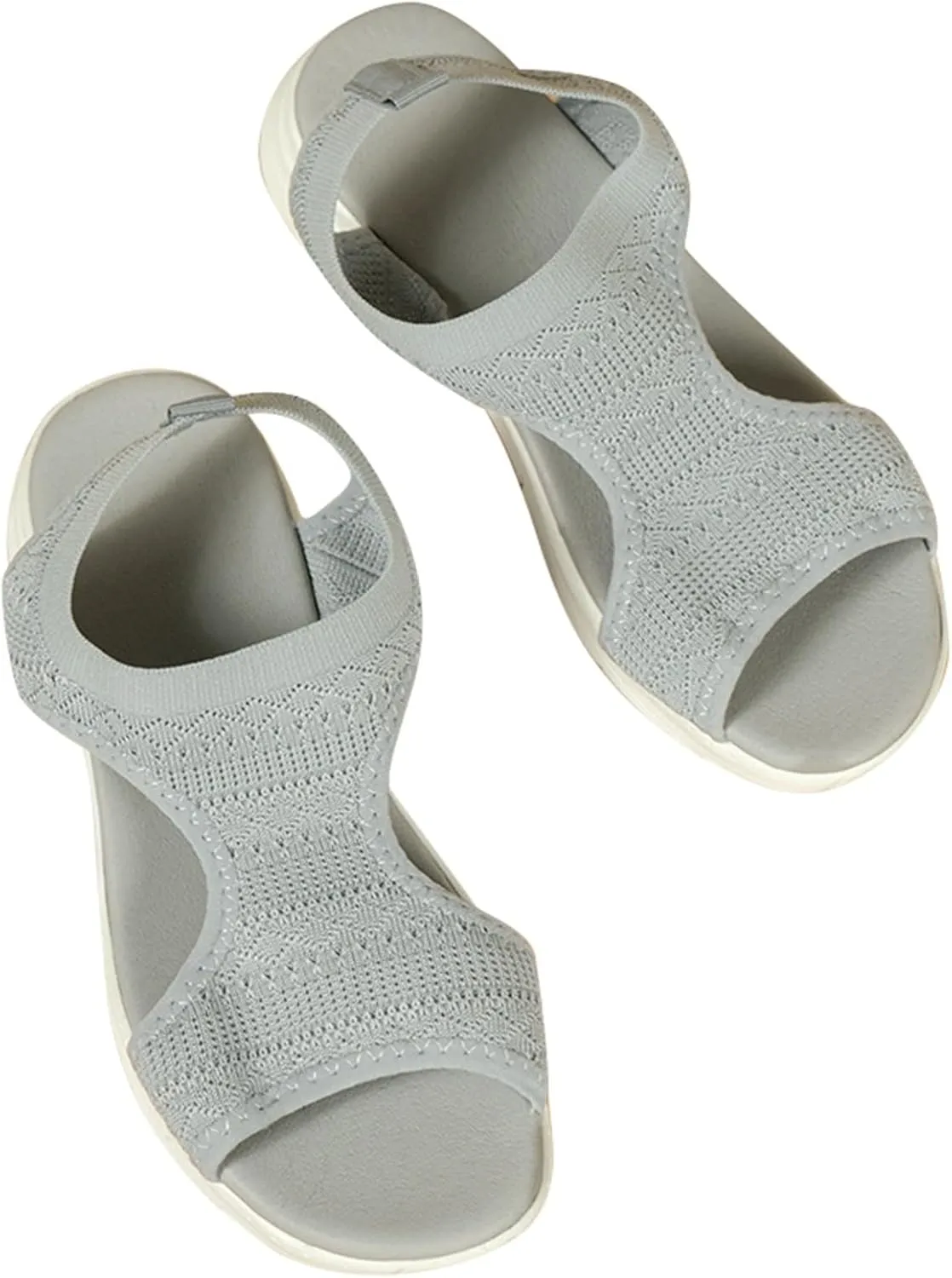 Eduavar Sandals Women Arch Support Open Toe Chunky Foam Slip on Slides Comfortable Lightweight Athletic Yoga Mat Sandals