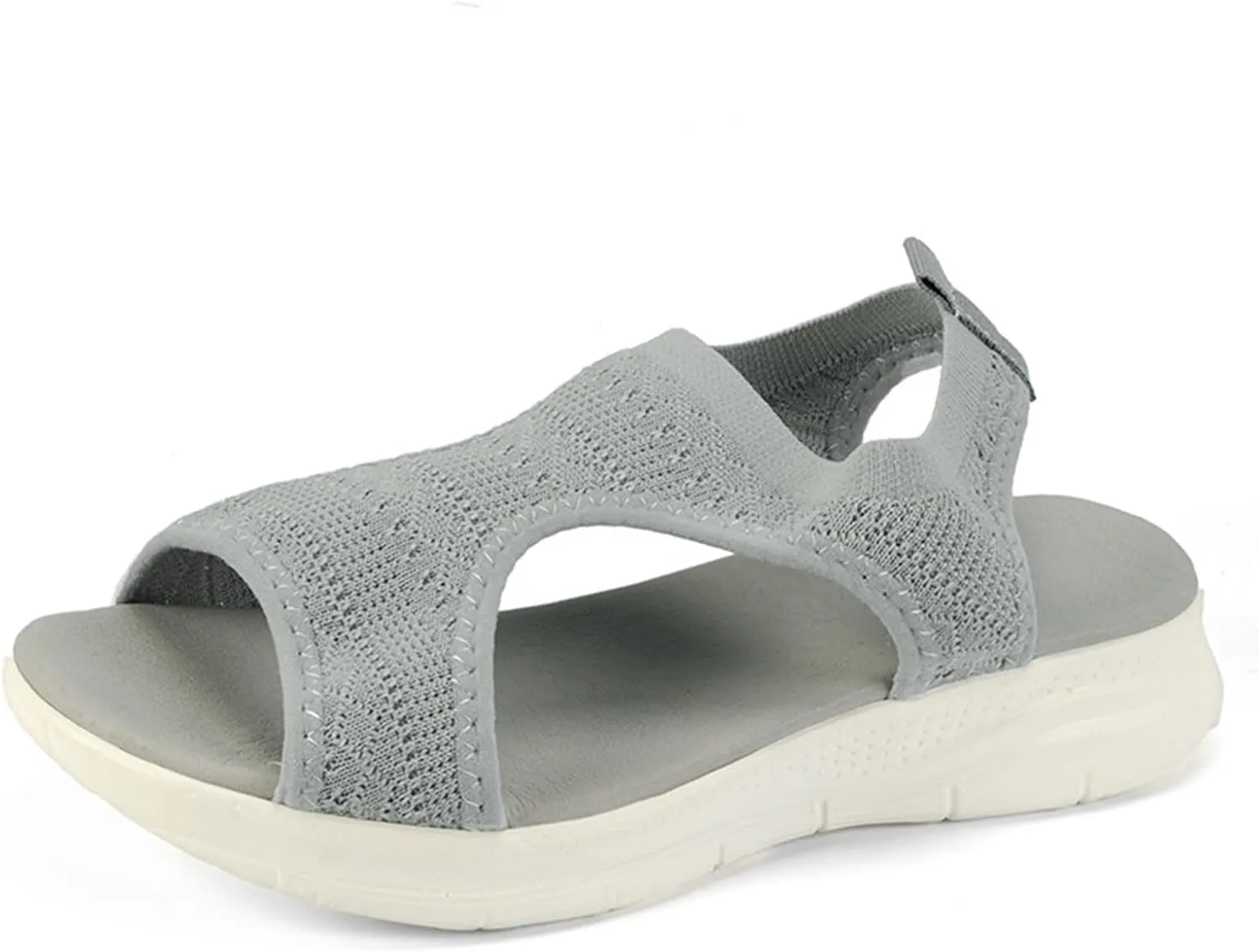 Eduavar Sandals Women Arch Support Open Toe Chunky Foam Slip on Slides Comfortable Lightweight Athletic Yoga Mat Sandals
