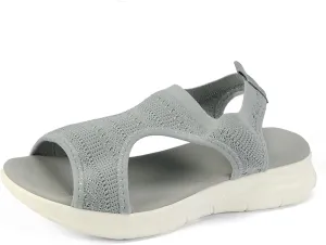 Eduavar Sandals Women Arch Support Open Toe Chunky Foam Slip on Slides Comfortable Lightweight Athletic Yoga Mat Sandals