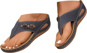 Eduavar Wedge Sandals for Women, Wedge Sandals for Women Comfy Platform Sandals Open Toe Slippers Treavl Sandals