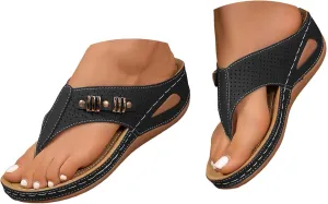 Eduavar Wedge Sandals for Women, Wedge Sandals for Women Comfy Platform Sandals Open Toe Slippers Treavl Sandals