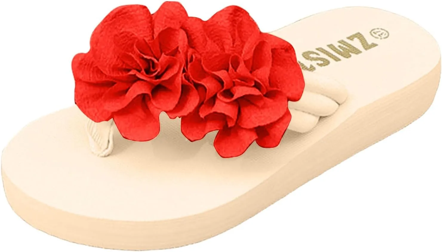 Eduavar Womens Sandals Summer Slip On Yoga Foam Comfortable Flip Flops with Arch Support Non-Slip Walking Thong Slippers