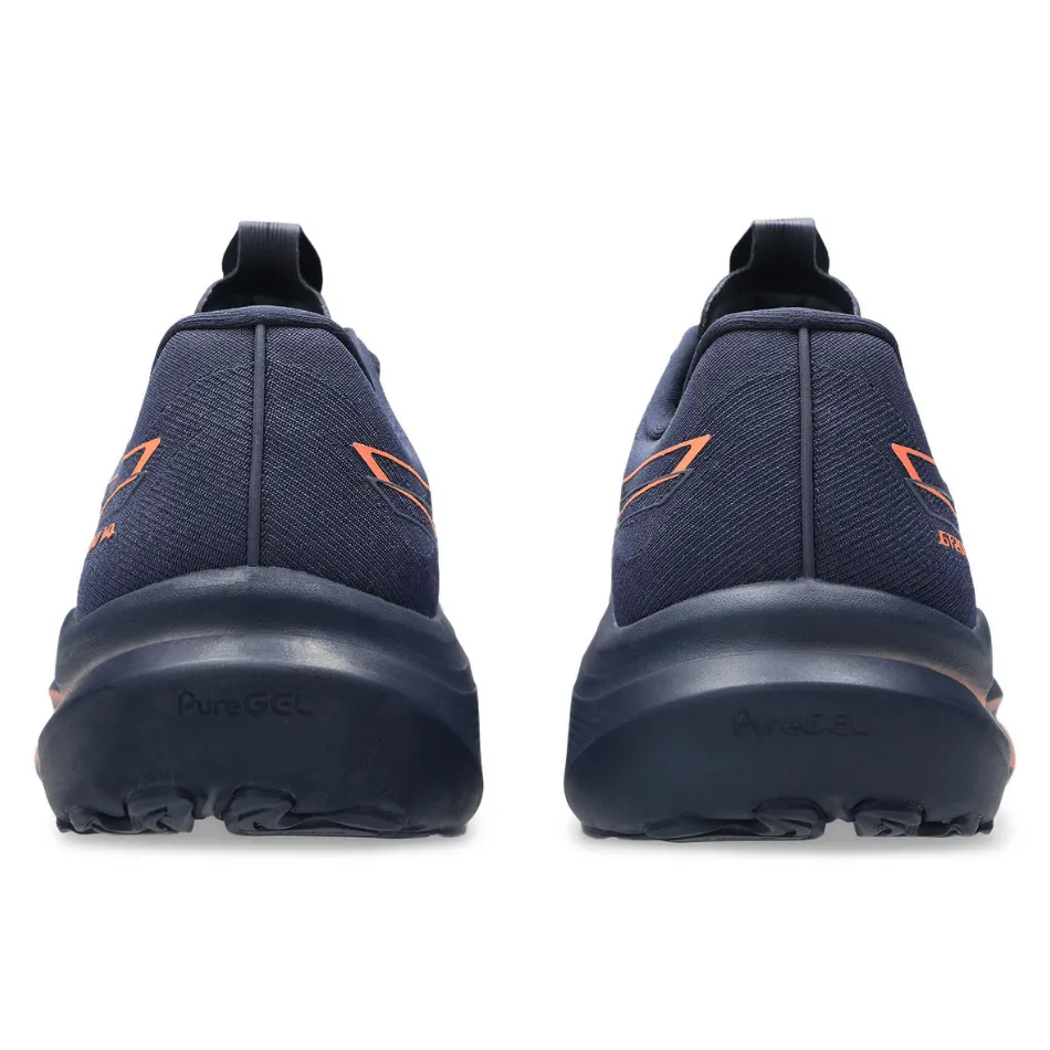 Asymmetric Lacing customizable shoe modification ASICS Men's GT-2000 v14 Running Shoes in Midnight/Vivid Coral AW25