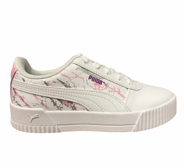 Puma sneakers da bambina Carina Marble Glitter PS 375090 01 white high - arch - feature shoes