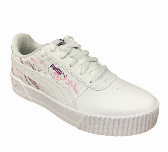 Puma sneakers da bambina Carina Marble Glitter PS 375090 01 white spring - suitable