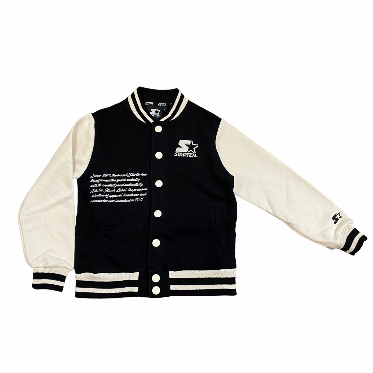 Fashionable Fashionable Style Starter giubbino bomber in felpa da ragazzi 1106 UB ST nero