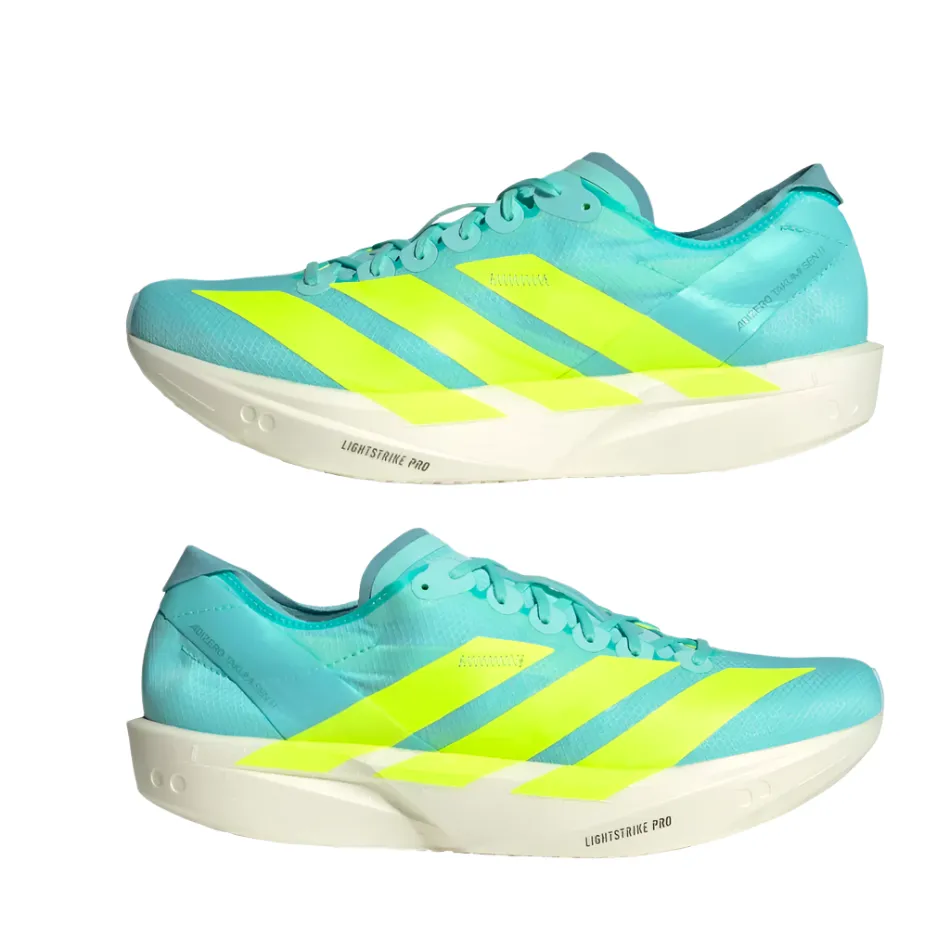 Adidas Men's Takumi Sen 11 Running Shoes in Flash Aqua/Zero Metalic /Mint Ton AW25 lightweight - construction shoes