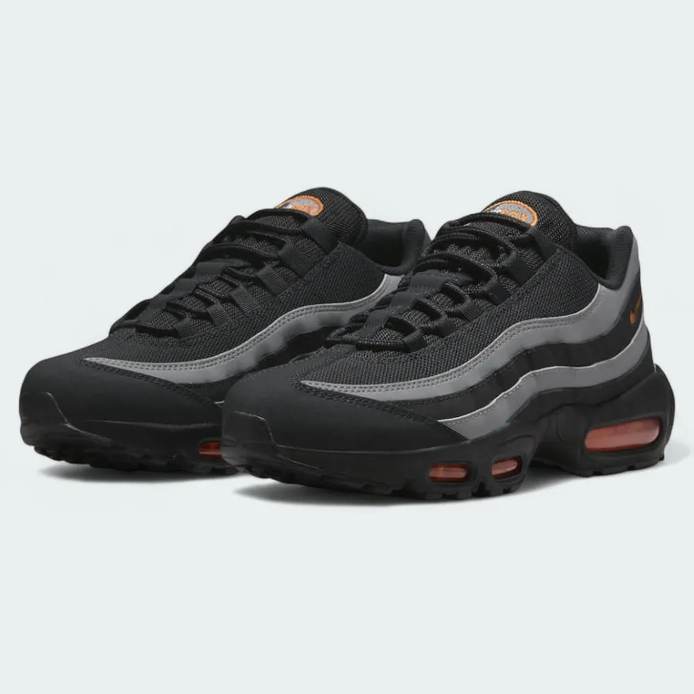 Nike Air Max 95 Black Running Shoes Men's DX2657 001 Rock Guard Plate