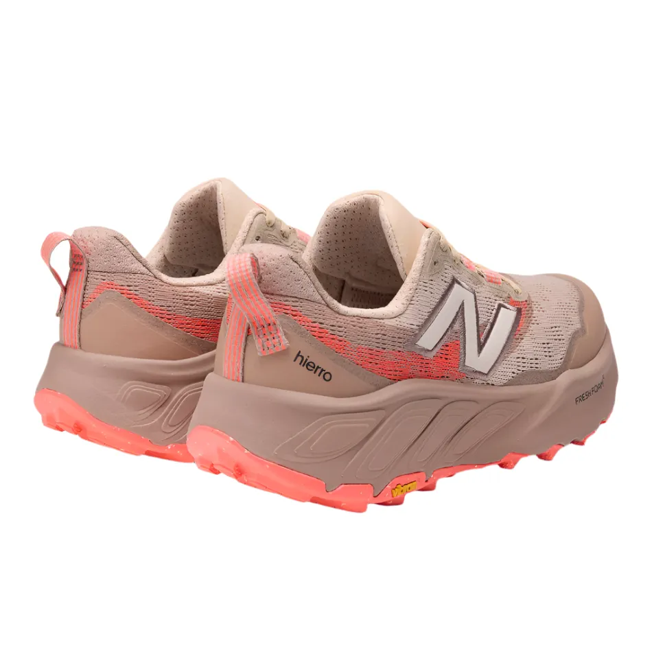 Shift Friendly Responsive Foam Technology New Balance Women's Hierro v9 Trail Running Shoes in Desert Clay/Earth Shadow/Urgent Red AW25