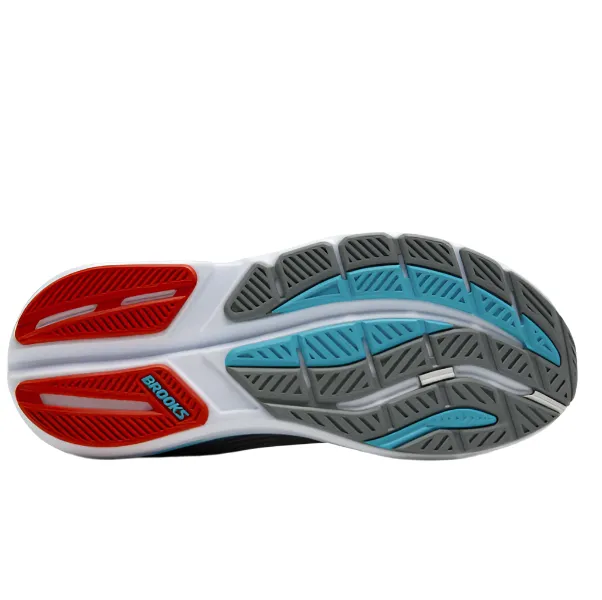 Brooks Men's Ghost Max 3 Running Shoes in Primer Grey/Antarctica/Red AW25 cleated shoes