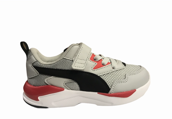 Puma scarpa sportiva da bambino X-Ray Lite AC Inf 374398 13 grigio chiaro-nero-rosso Energy Cell Technology running in community runs shoes