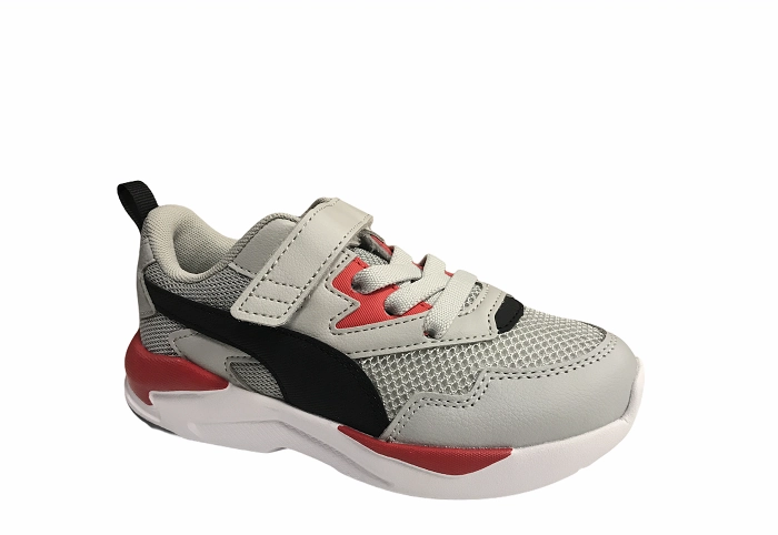 Torsion Resistant Shank Puma scarpa sportiva da bambino X-Ray Lite AC Inf 374398 13 grigio chiaro-nero-rosso