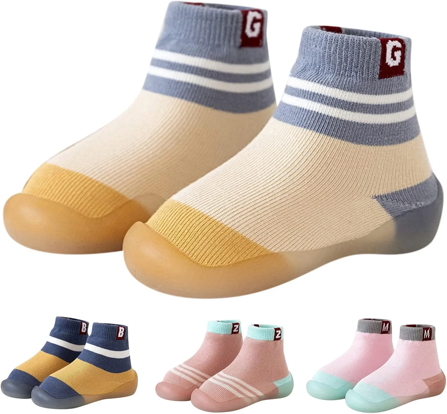 EnJoCho Children Flats Sandals Summer And Autumn Comfortable Infant Toddler Shoes Stripes Colorblock Children Mesh Shoes