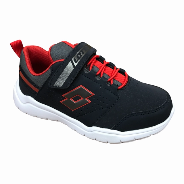 Lotto scarpa da ginnastica da bambino Spacebreeze III CL SL 216893 8EV blu-rosso Non Marking Rubber Outsole