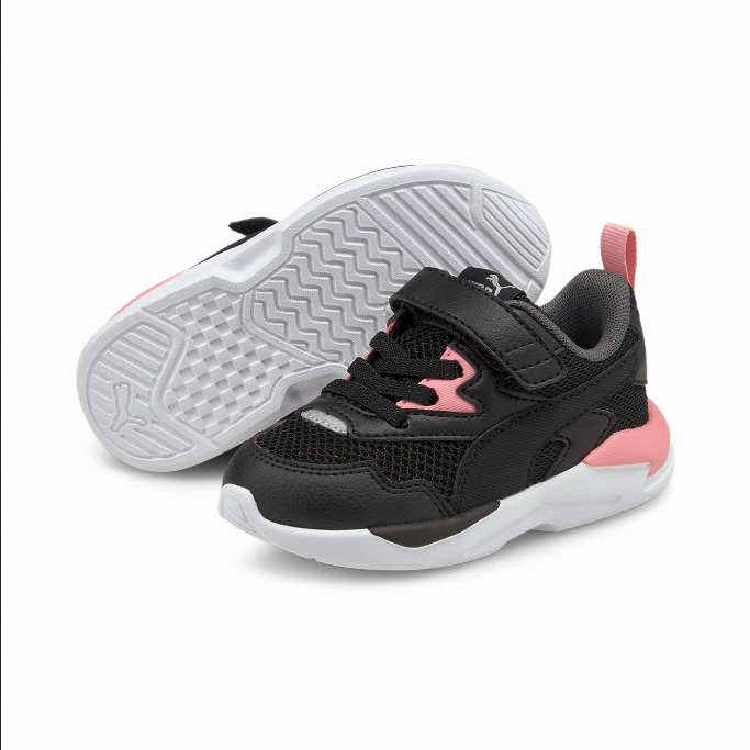Puma scarpa sneakers da bambina X-Ray Lite 374398 17 nero rosa argento Secure - fit