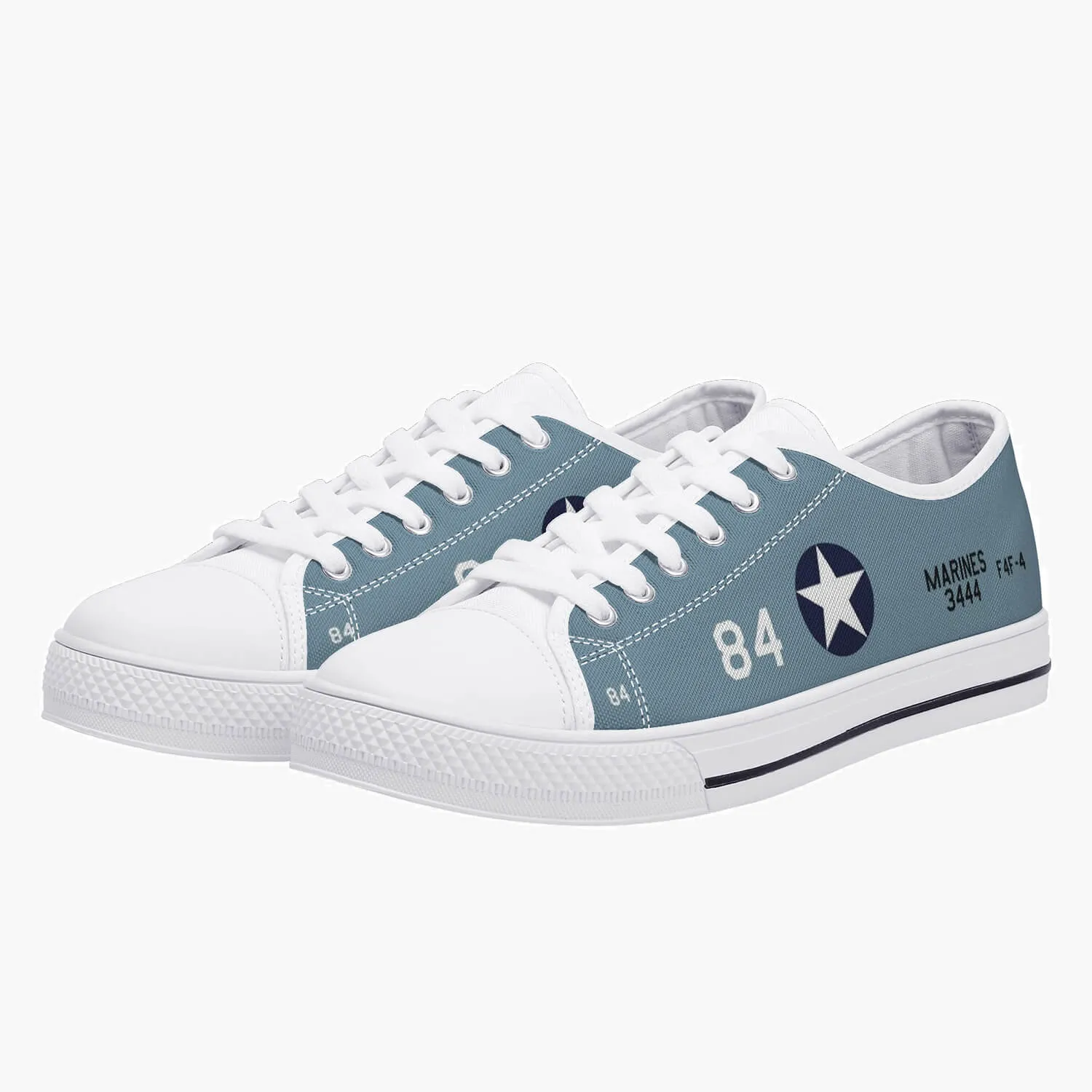 F4F "White 84" of Joe Foss Low Top Canvas Shoes