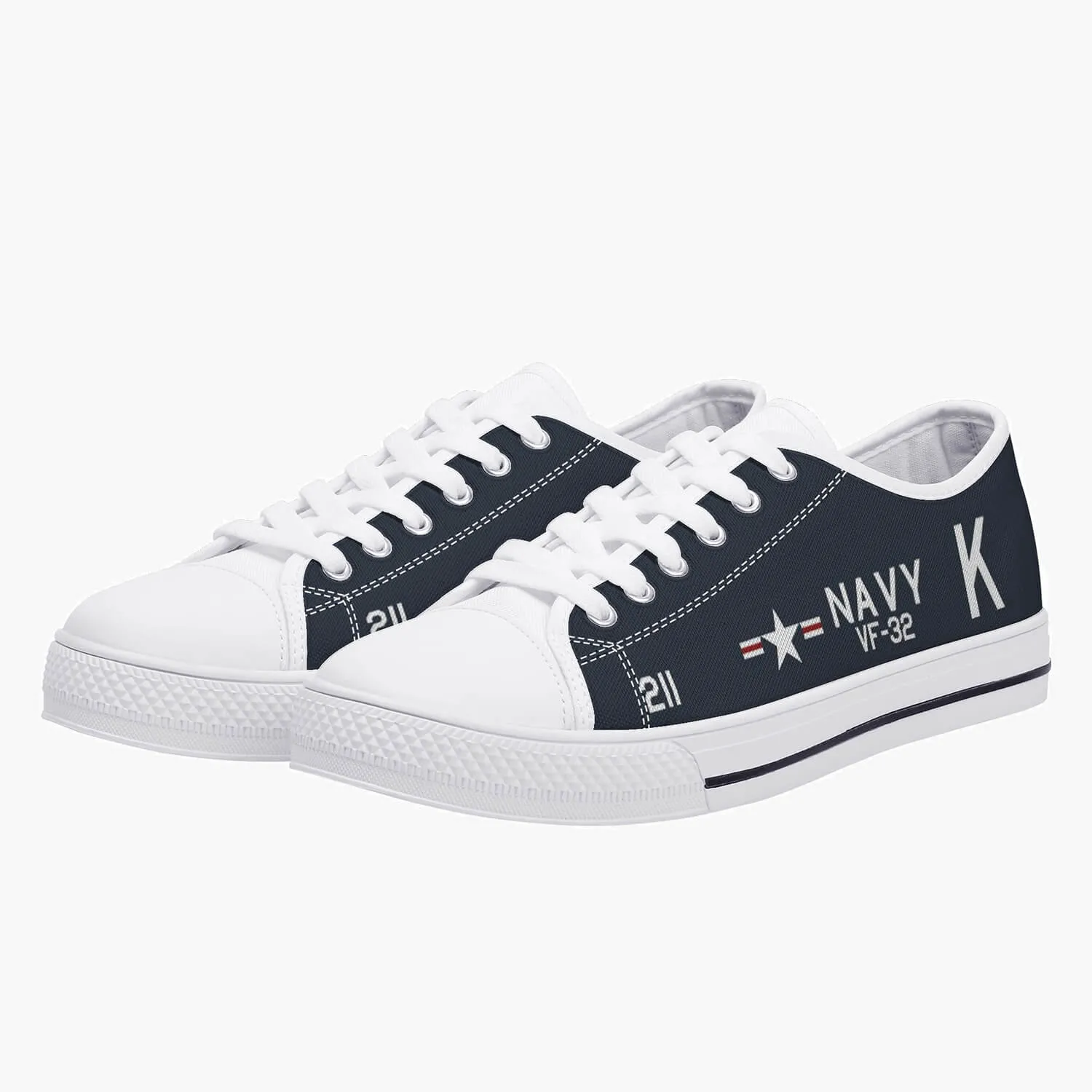 F4U Corsair of Jesse Brown Low Top Canvas Shoes
