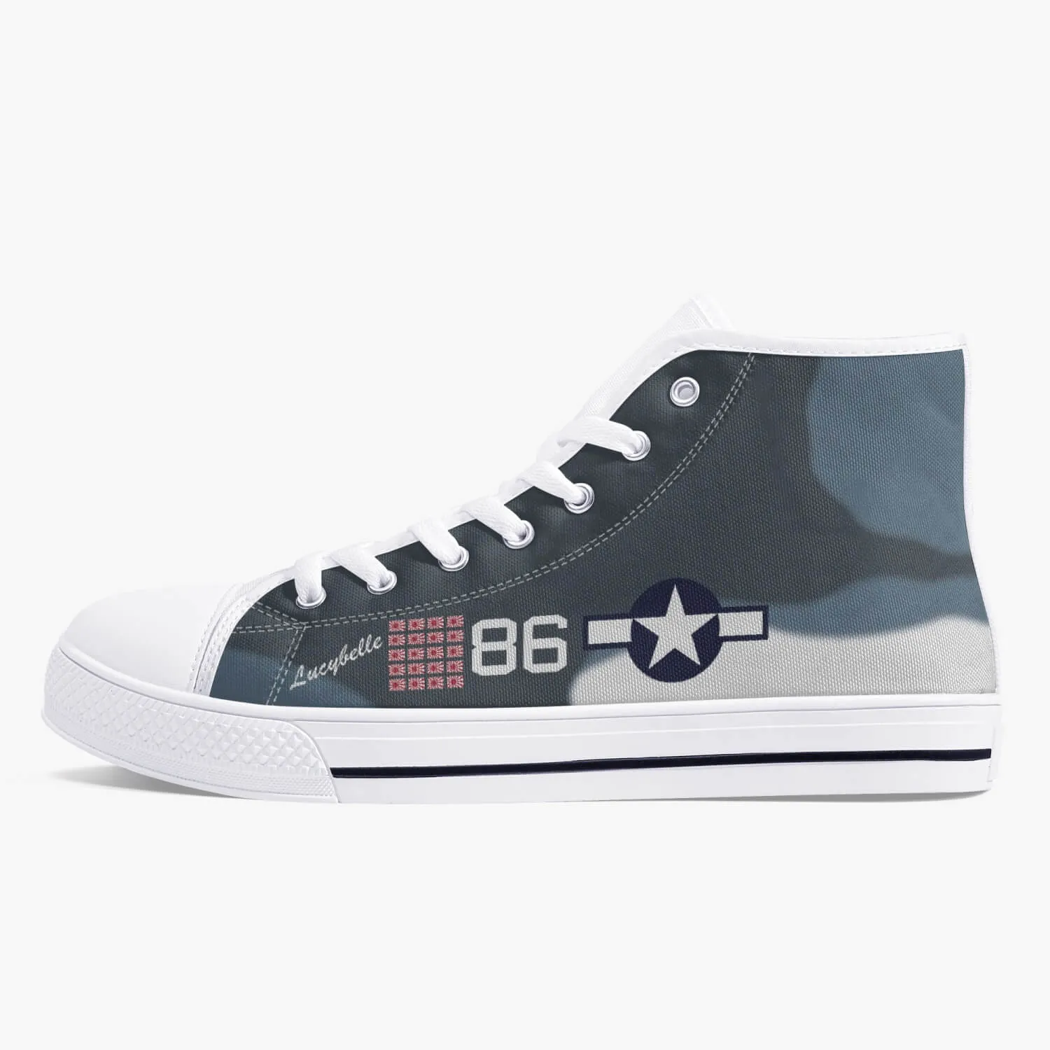 F4U Corsair "Lucybelle" High Top Canvas Shoes