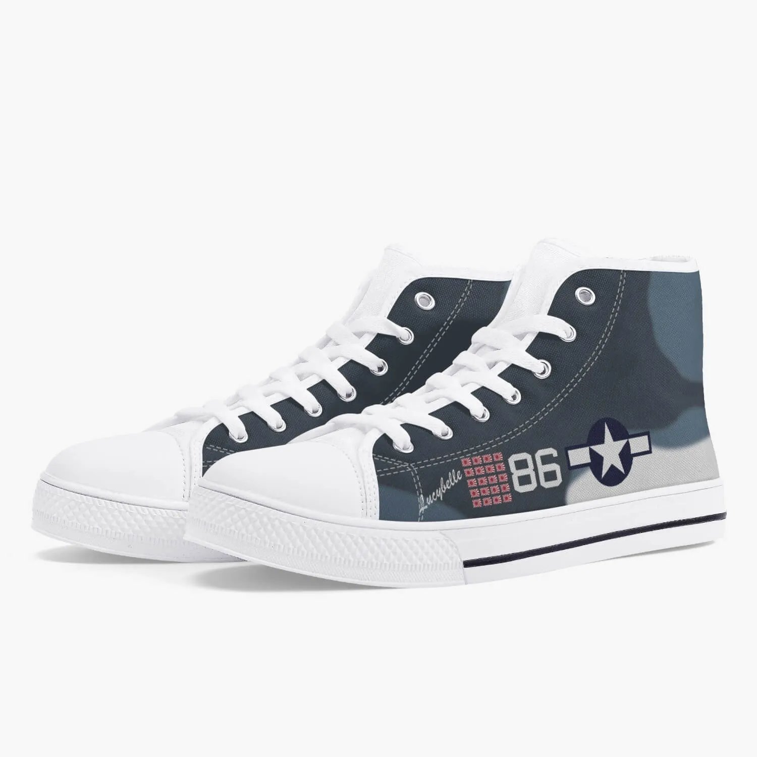 F4U Corsair "Lucybelle" High Top Canvas Shoes