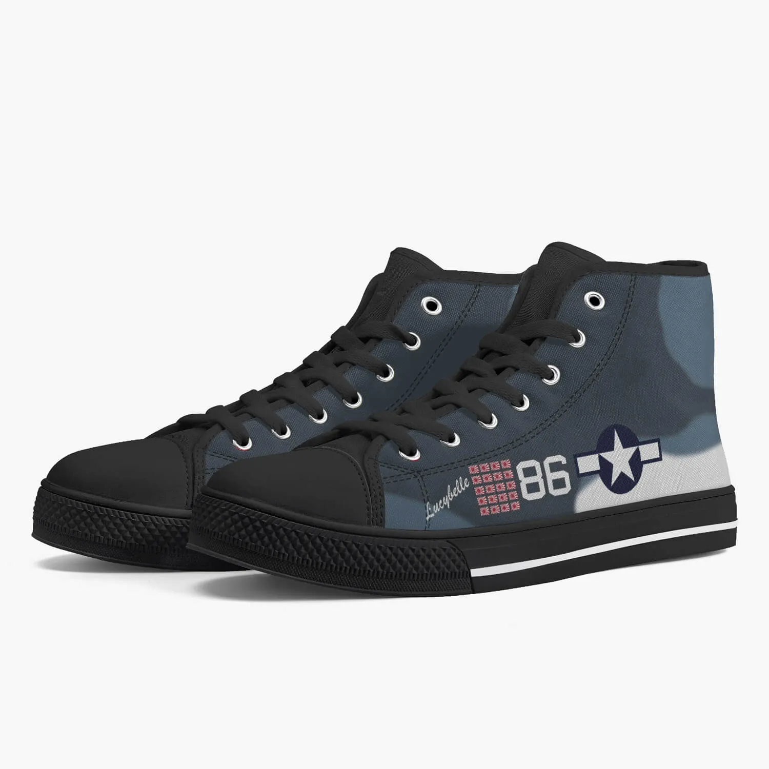 F4U Corsair "Lucybelle" High Top Canvas Shoes