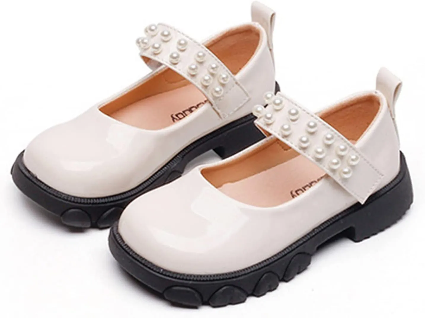 Fashion Four Seasons Children Casual Shoes Girls Thick Bottom Non Slip Comfortable Solid Color Pearl Kids Talk