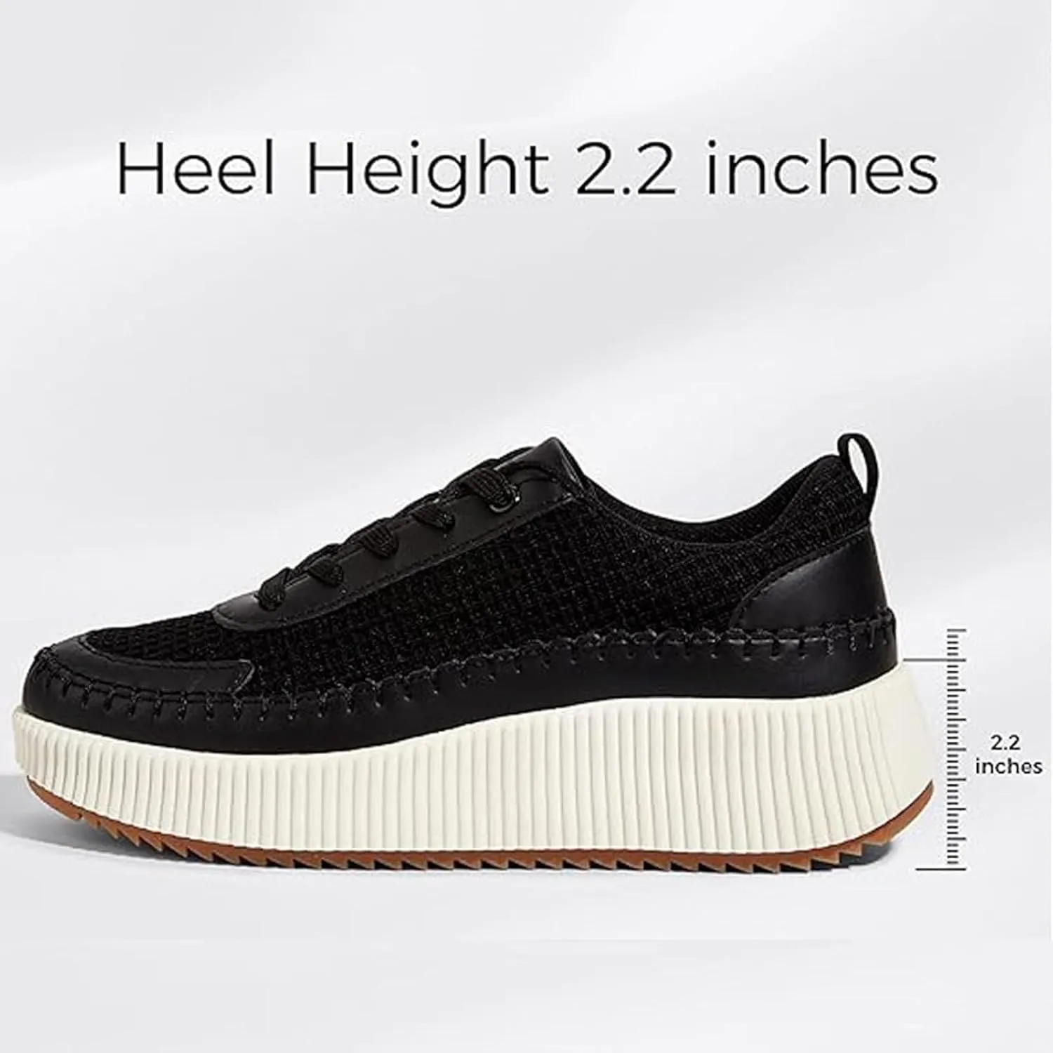 Fashion Sneakers For Women 2025 Platform,Womens White Platform Sneakers Canvas Platform Shoes for Women Black Casual Tennis Shoes Comfortable Walking Shoes for Women Slip on Lace Up Sneakers