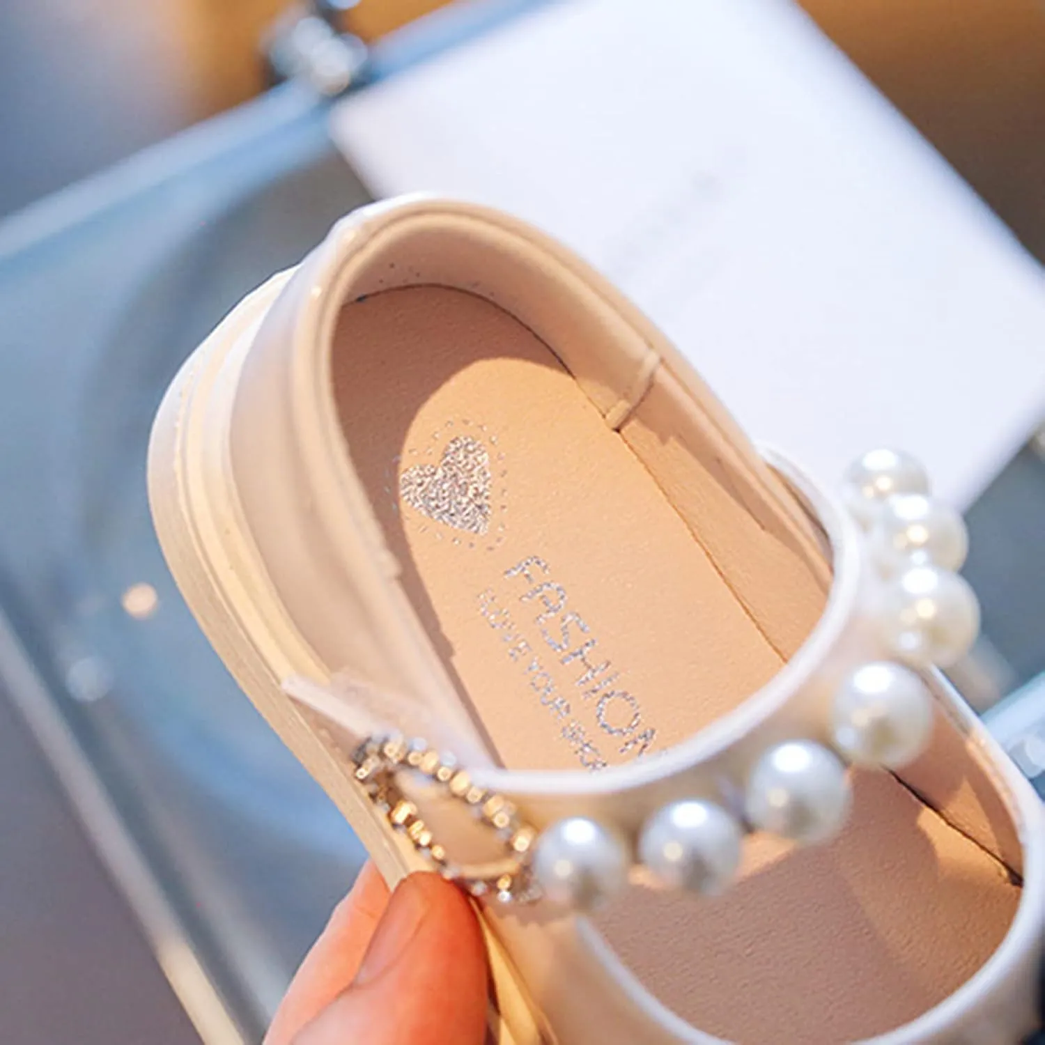 Fashion Spring Summer Children Casual Shoes Girls Dress Shoes Bowknot Pearl Hook Loop Children Rain Boots Girls