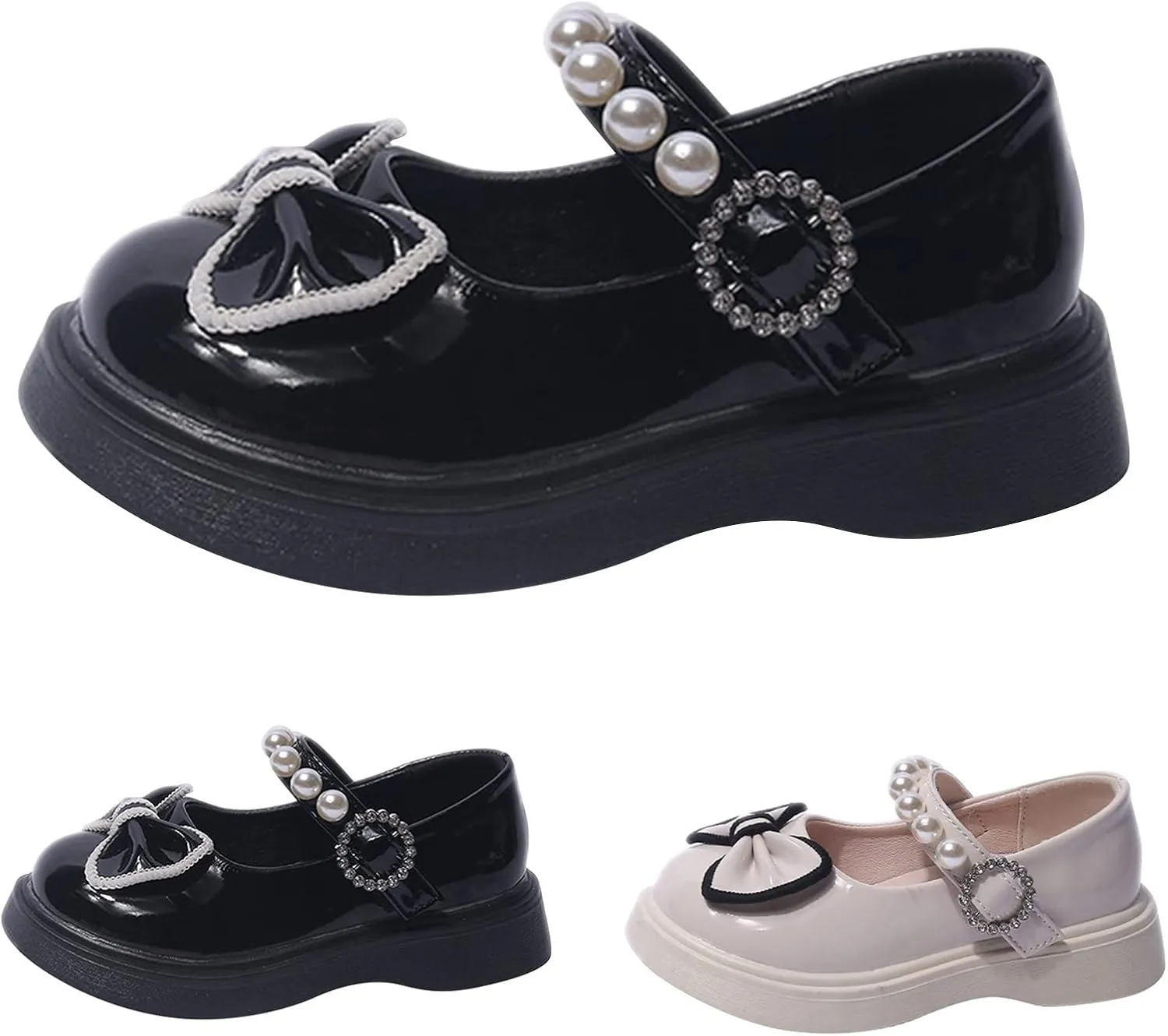 Fashion Spring Summer Children Casual Shoes Girls Dress Shoes Bowknot Pearl Hook Loop Children Rain Boots Girls