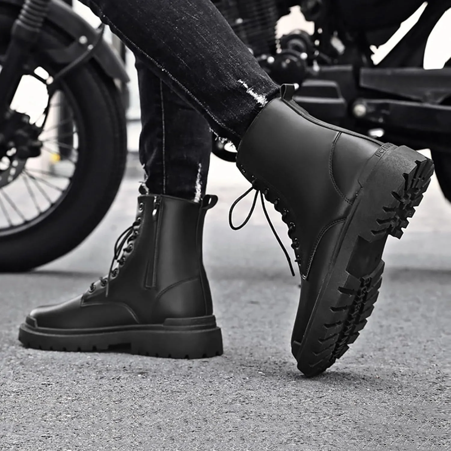 Fashion Style Men Breathable Comfortable Leisure Solid Color Sport Ankle Boots Climbing Shoes Coffee Dress Shoes Men