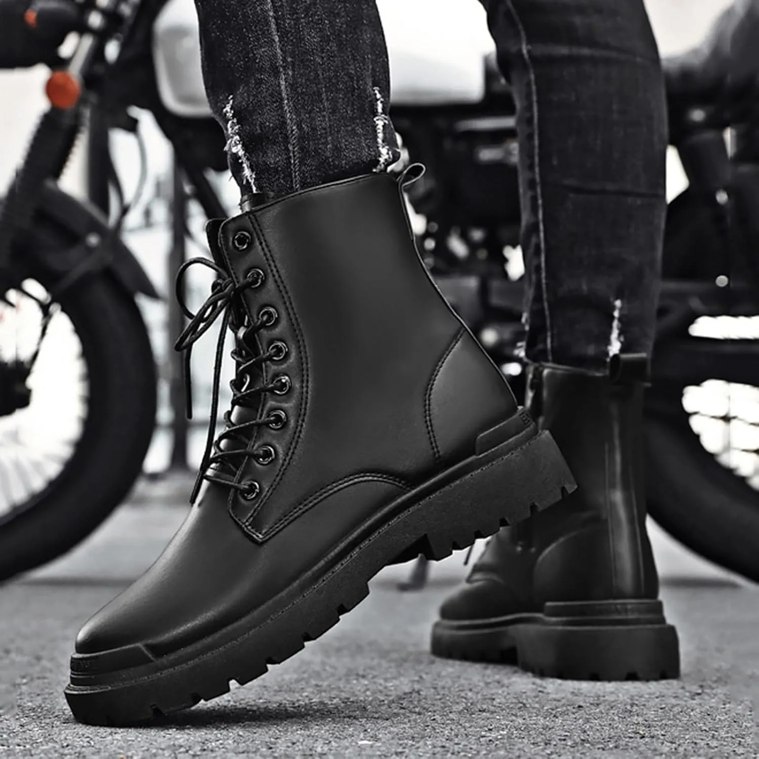Fashion Style Men Breathable Comfortable Leisure Solid Color Sport Ankle Boots Climbing Shoes Coffee Dress Shoes Men
