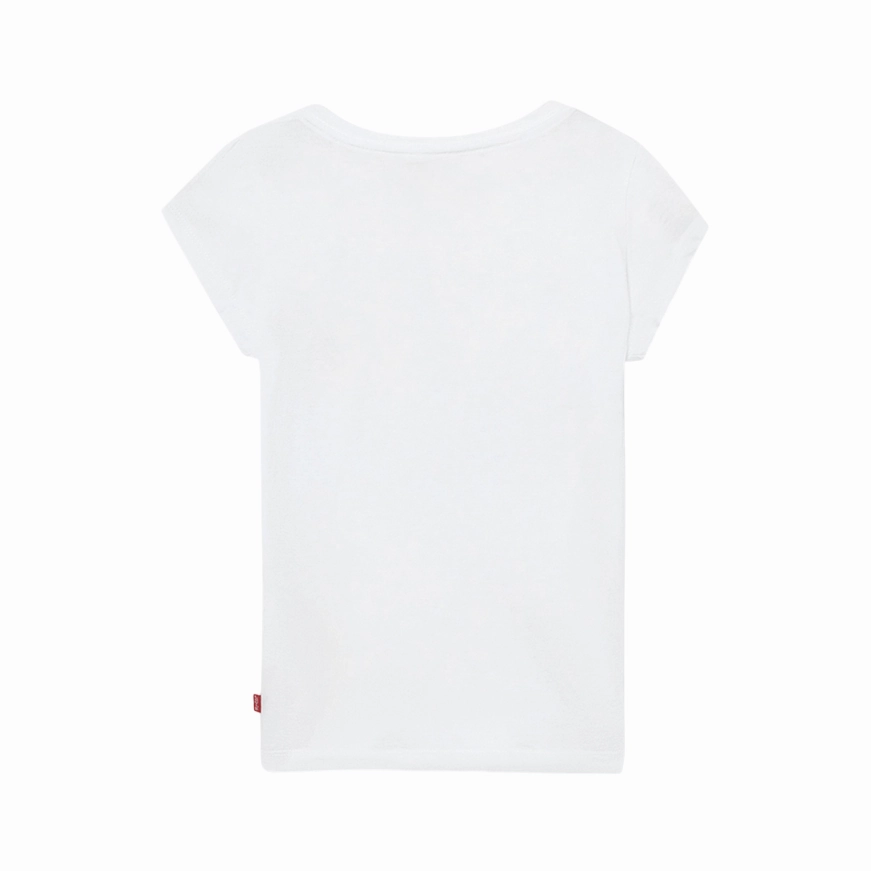 High Quality Printing Relaxed Comfort Fit Levi's Kids maglietta manica corta da bambino con logo batwing 9E8157 001 bianco
