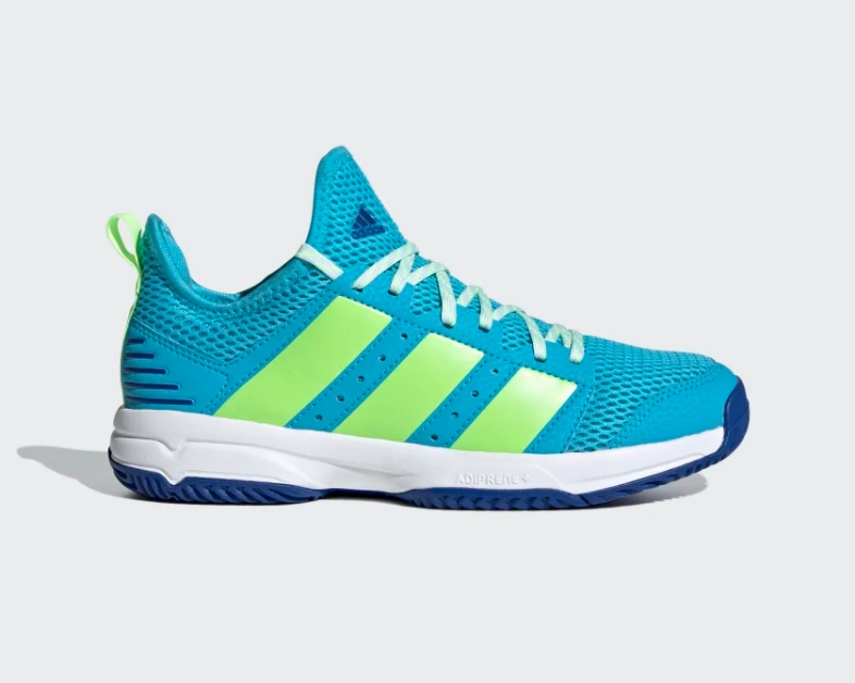 Rollbar technology bright colored shoes Adidas scarpa da pallavolo da ragazzo Stabil Jr FU8402 signal cyan green royal