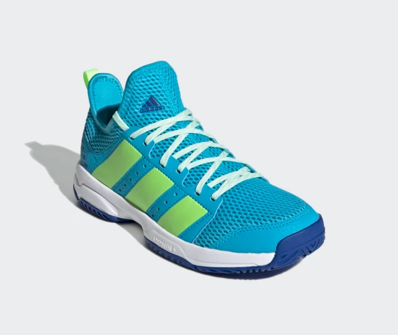 Adidas scarpa da pallavolo da ragazzo Stabil Jr FU8402 signal cyan green royal Every Step