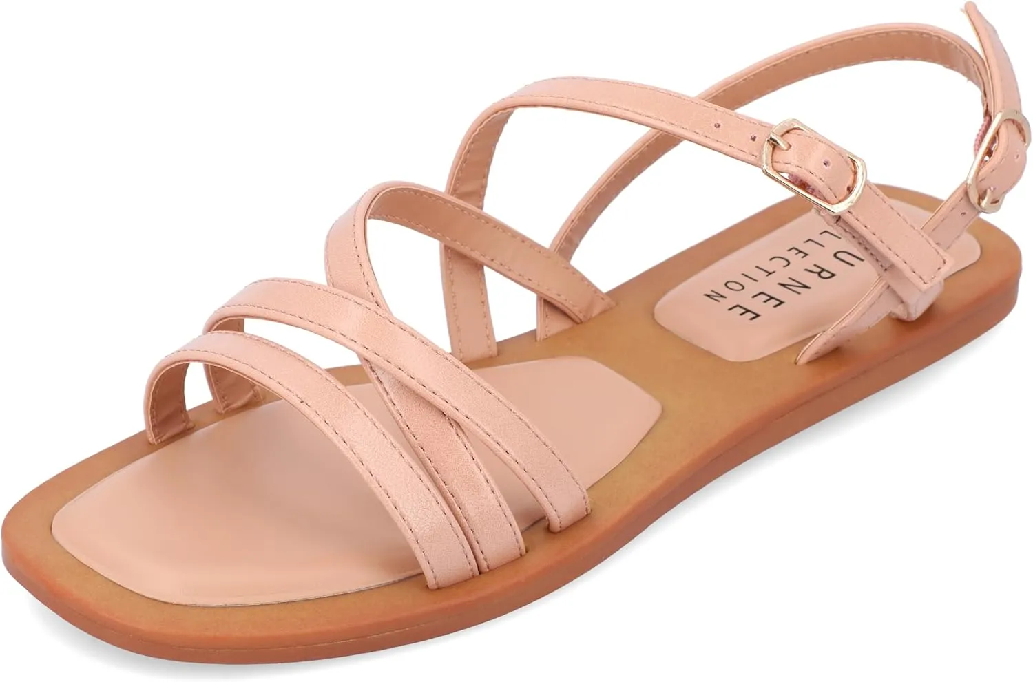 Faux Leather Multi-Strap Sandals ENNID
