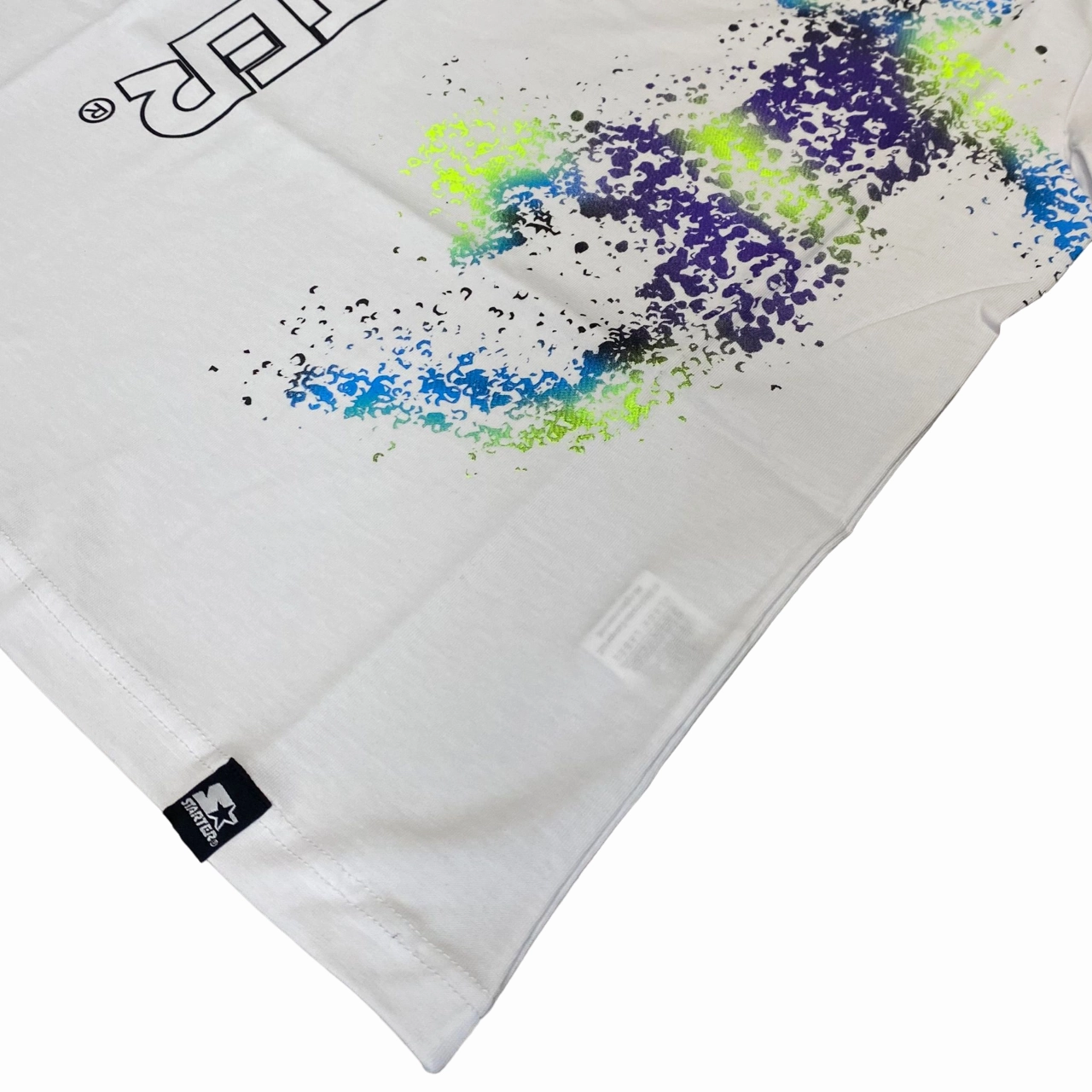 Starter maglietta manica corta da ragazzo con stampa 1254 bianco Relaxed and Easy Quick Release Hem