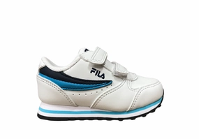 Fila scarpa sneakers da bambino con velcro Orbit Infants 1011080.92E bianco Ergonomic Heel Lock rhinestone - embellished - design shoes